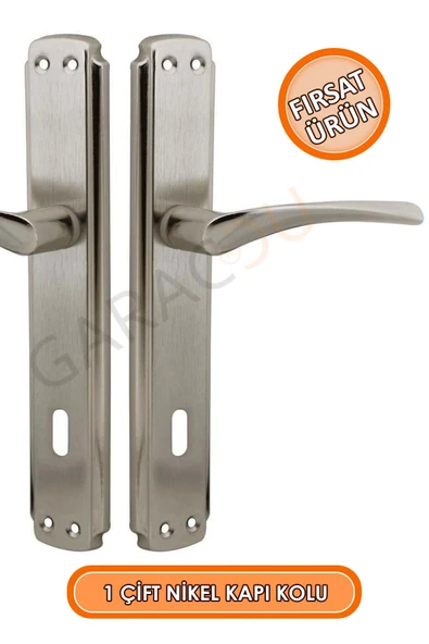 Kaliteli Nikel Kapı Kolu Oda İçin 1 Çift (Ön Arka Takım) ürün görseli