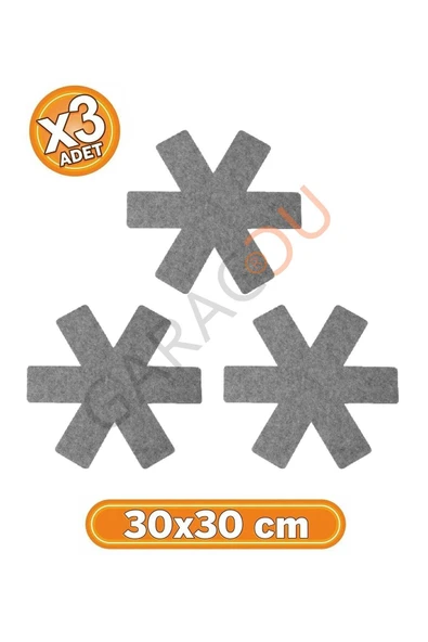 Tava Tencere ve Borcam Koruyucu Çizdirmez Keçe 3'lü Set 30x30 cm - Resim 2