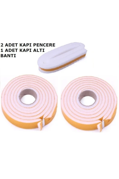 3 'lü Paket Süngerli Koruyucu Pencere Kapı Bantı Pencere Kapı Süngeri ürün görseli