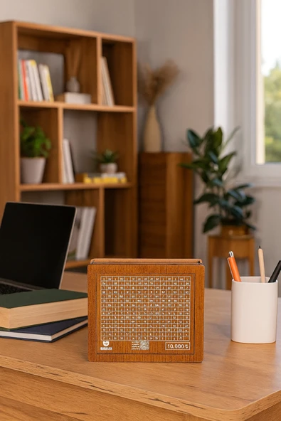 10.000tl Kumbara - Ahşap Para Biriktirme Hedef Kutusu - Hediyelik Ürünler ürün görseli