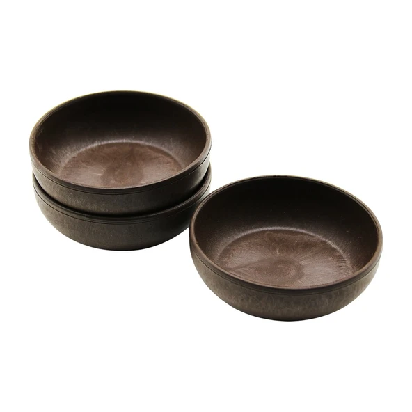 3PCS  NATUREL PLASTİK ÇEREZLİK  ÇAP: 10CM - DERİNLİK: 3CM (5284) ürün görseli