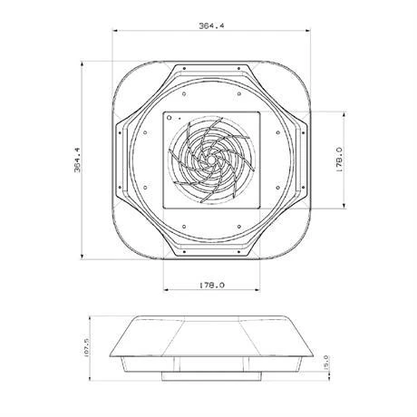 Plastim 400m3/H Standart Tepe Fanı - PFF4000 - Resim 3