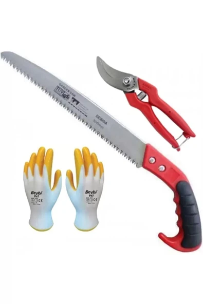 Meyve Dal Ağaç Bitki Budama Makası Ve Eldiveni Seti 4 Parça ürün görseli