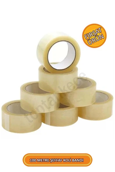 Kaliteli Şeffaf Koli Bandı 100 Metre (1 ADET), Koli Bantı, Şeffaf Koli Bantı - Resim 2