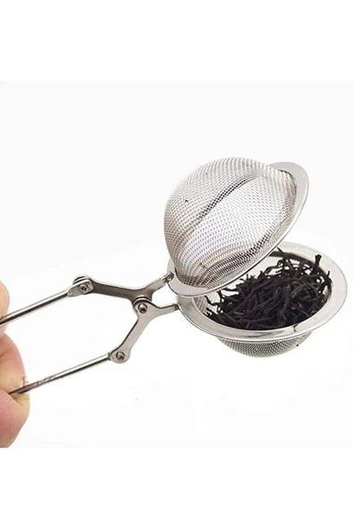 Paslanmaz Saplı Dayanıklı Bitki Çayı Süzgeci , Top Süzgeç - Resim 4