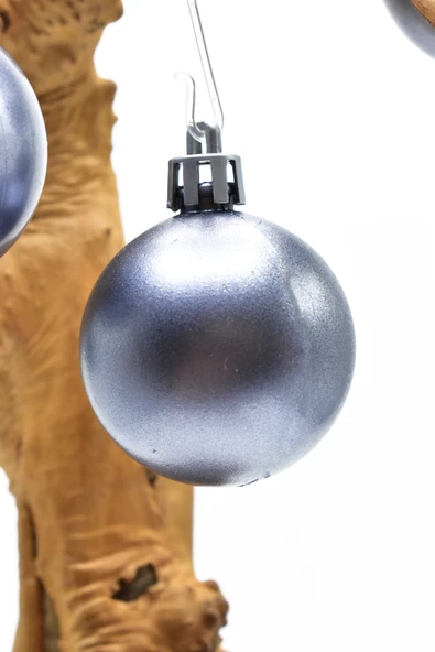 Waldern 6 lı 4 Cm Yılbaşı Ağacı Süsü Cici Top Füme ürün görseli