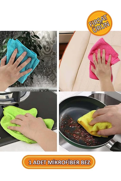 Mikrofiber Premium Temizlik Bezi 40x60 cm 1 Adet - Resim 3