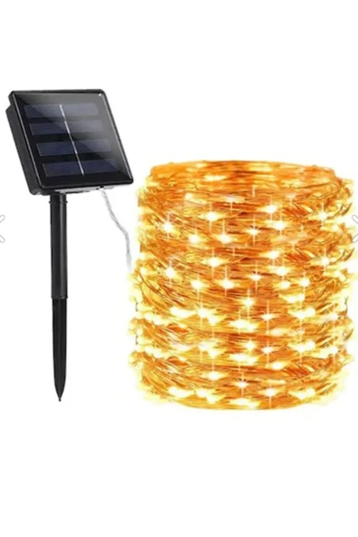 Solar Enerjili Peri Led Işık 10 Metre 100 Led Güneş Enerjili Uzun Ömürlü Peri Led - Resim 2