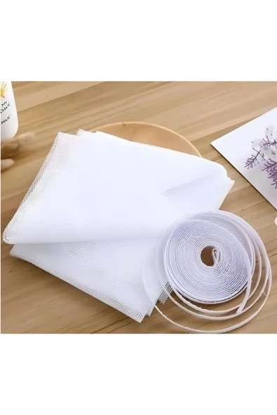 Dayanıklı Kolay Kullanım Yapışkanlı Cırt Cırtlı Tek Kanat Pencere Sineklik - 75x125 - Resim 5