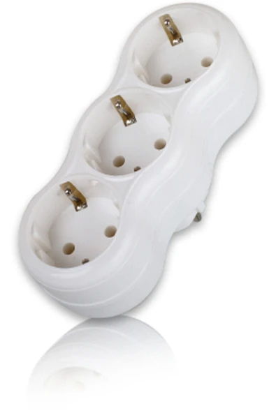 3 Lü Topraklı Dikey Golyat Priz Çoğaltıcı 1 Adet ürün görseli