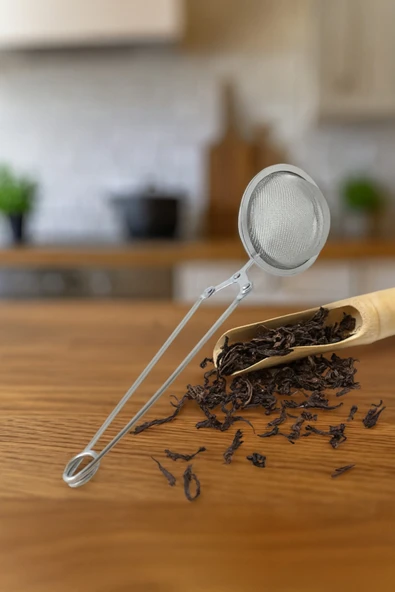 Paslanmaz Saplı Dayanıklı Bitki Çayı Süzgeci , Top Süzgeç ürün görseli