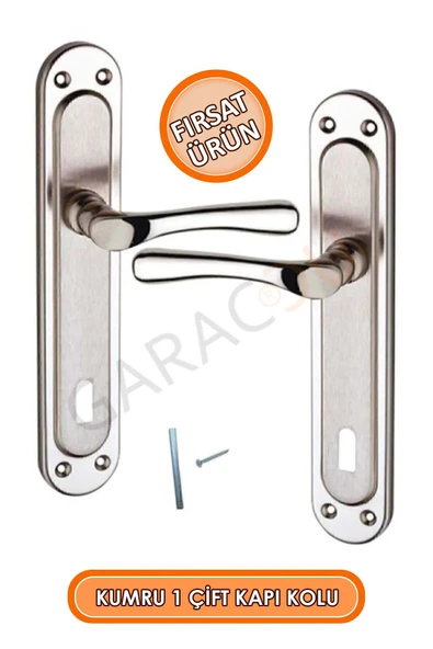 Kaliteli Nikel Kumru Kapı Kolu Oda İçin 1 Çift (Ön Arka Takım) ürün görseli