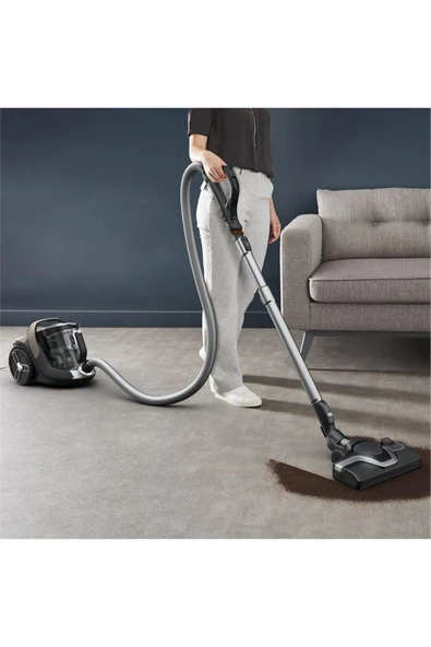 Tefal TW7C89EA X-Trem Cyclonic Effitech 2,5 Litre 500 Watt Toz Torbasız Elektrikli Süpürge Siyah&Bronz - Resim 6