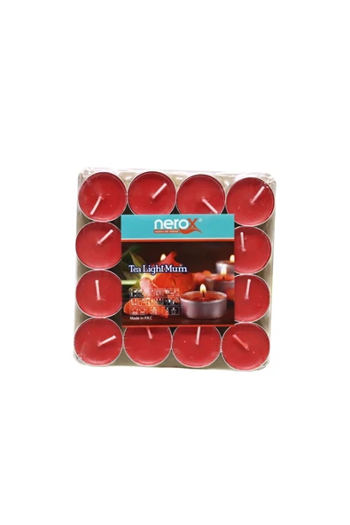 MUM TEALİGHT 16 LI RENKLİ MUM DEKORASYON MUMU KINA MUMU - Resim 2