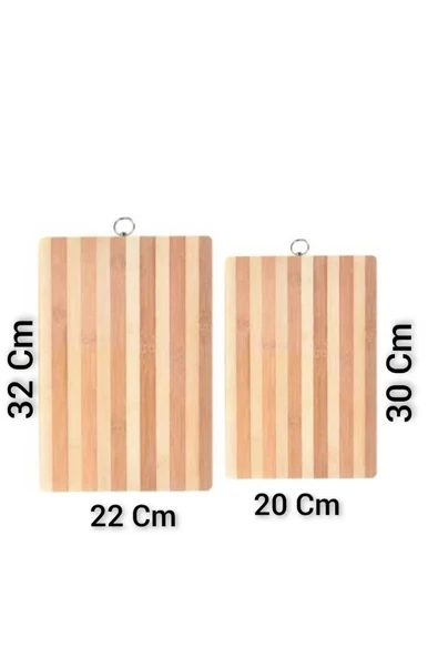 Antibakteriyel Dayanıklı Kolay Kullanım 2'li Bambu Kesim Tahtası-Kesim panosu - Resim 3