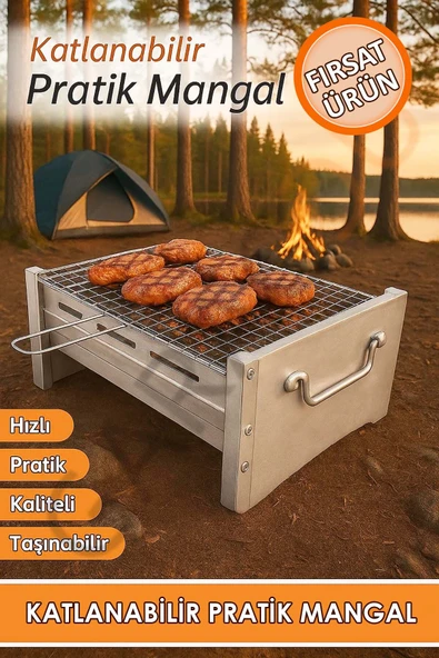 1. Kalite Katlanır Mangal (ÖZEL KUTUSUNDA) Galvaniz Portatif Mangal ürün görseli