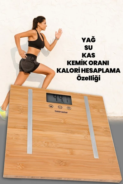 GoldMaster Gm-7189 Bioslim Bambu Vücut Analiz Baskülü - Resim 2