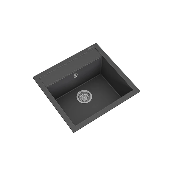 RealStone Olympos K004 56 Tek Gözlü Antrasit Granit Eviye - Resim 2