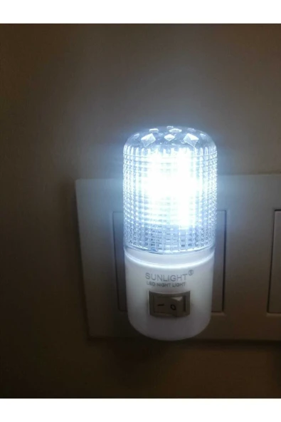 Enerji Tasarruflu Silindir Kasa Led Gece Lambası (DUVAR LAMBASI,AÇMA-KAPAMA DÜĞMELİ) - Resim 2