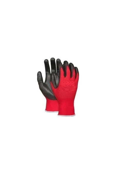 Eli Nitril 007 Iş Eldiveni No:10 Xl 1 Adet Kırmızı-siyah - Resim 2