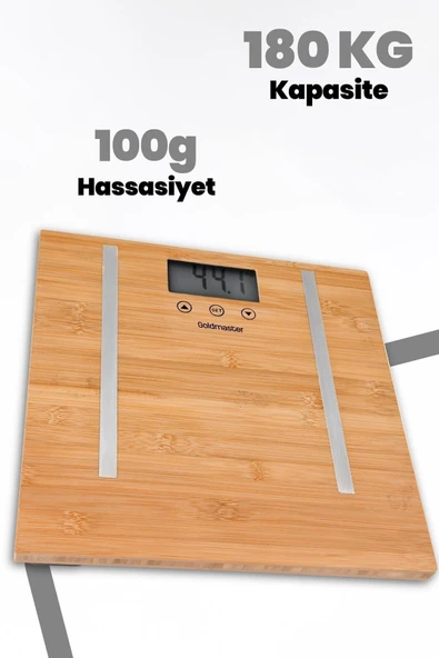 GoldMaster Gm-7189 Bioslim Bambu Vücut Analiz Baskülü - Resim 4