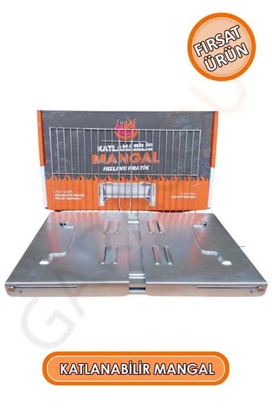 1. Kalite Katlanır Mangal (ÖZEL KUTUSUNDA) Galvaniz Portatif Mangal - Resim 4