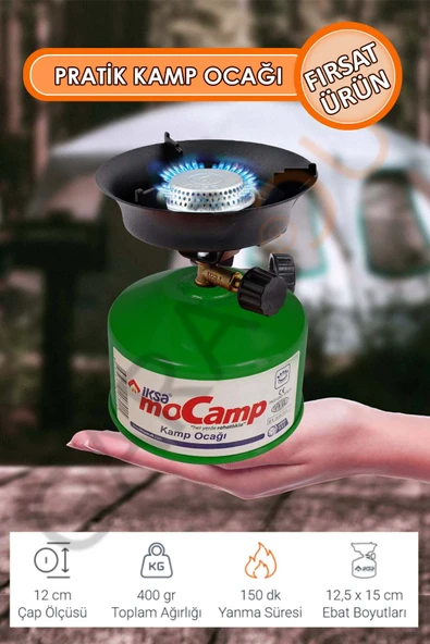 Portatif Mocamp Kamp Ocağı 2025 Model, Piknik Ocağı, Minik Tüp (Çakmak Gazı İle Dolum Yapılabilir) ürün görseli