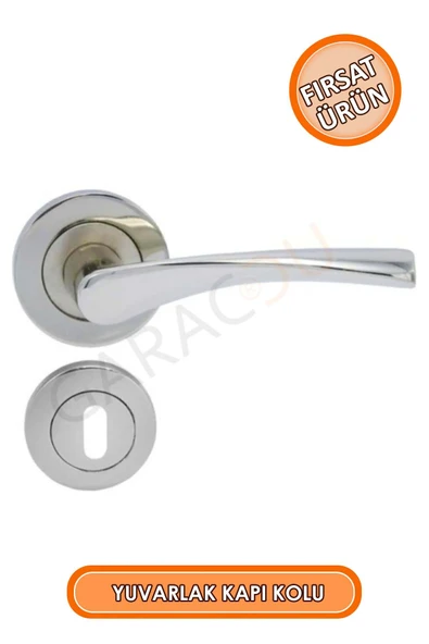 Kaliteli Yuvarlak Oda Tip Rozet Kapı Kolu 1 Çift (Ön Arka Takım) ürün görseli
