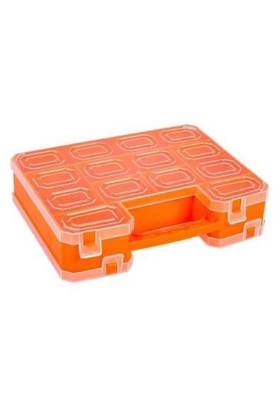 22 Bölmeli Alfa Çift Taraflı Organizer Hobi Saklama Çantası Turuncu ürün görseli