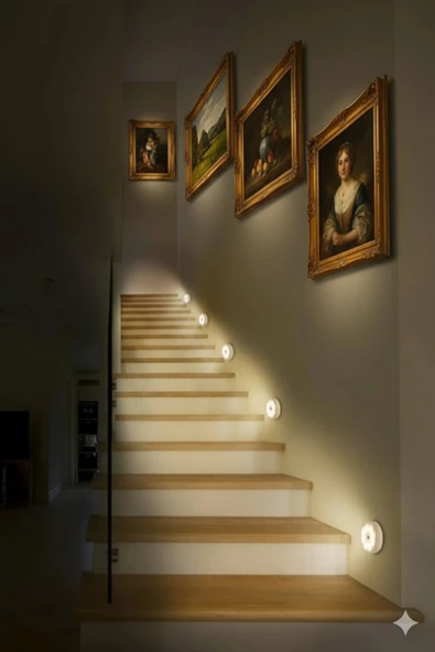 Hareket Sensörlü Led Lamba – Mıknatıslı & Şarjlı, Kablosuz Aydınlatma - Resim 2