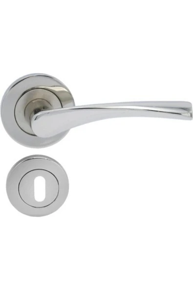 Kapı Kolu Bravo Yuvarlak Rozet Nikel San Oda Tip - Kapı Kolu - Garantisiz ürün görseli