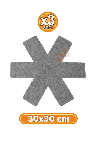 Tava Tencere ve Borcam Koruyucu Çizdirmez Keçe 3'lü Set 30x30 cm ürün görseli