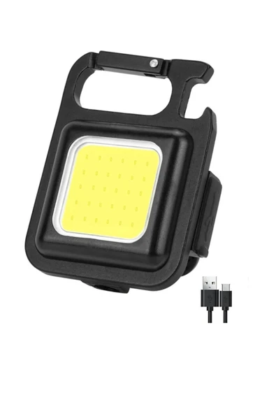 800 Lümen 30 Cob Led Mıknatıslı, Ayaklı, Anahtarlıklı Kamp, Acil Durum, Mini El Feneri - Resim 2