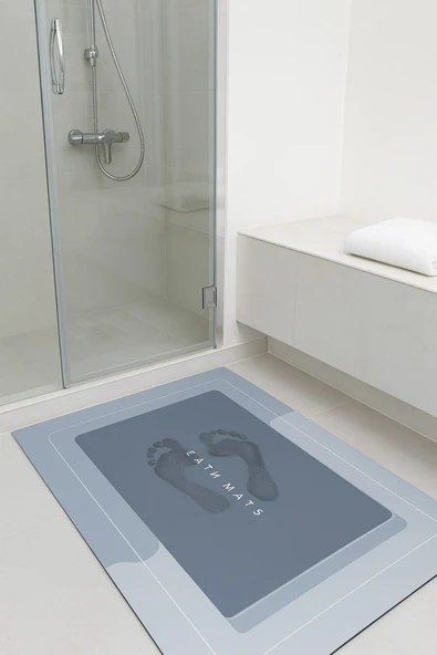 Yeni Nesil Sihirli Su Emici Banyo Paspası Kaymaz Tabanlı Abdest Paspası Kare 3,5 Mm 40x60 ürün görseli