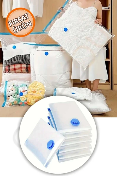 Kalın Vakumlu Hurç Xlarge 55x90 Cm 2 Adet Yorgan Hurcu Gardırop Düzenleyici Vakumlu Poşet - Resim 5