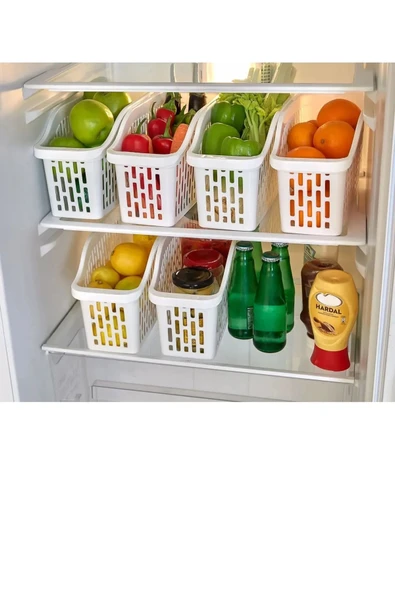 6 Adet Buzdolabı Içi Düzenleyici Sebze Meyve Sepeti Mutfak Banyo Tezgah Altı Üstü Organizer - Resim 3