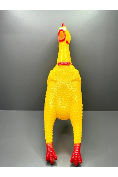 30 cm Öten Horoz Tavuk Sesi Bağıran Şaka Oyuncağı - Resim 3