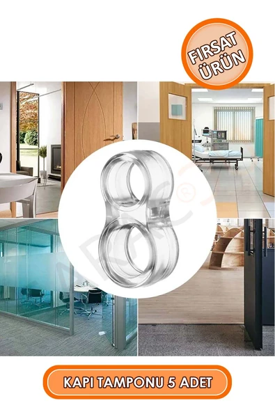 Şeffaf Plastik Kapı Kolu Tutucu Tutacağı Durdurucu Pencere Tamponu Stoperi 5 Adet - Resim 4