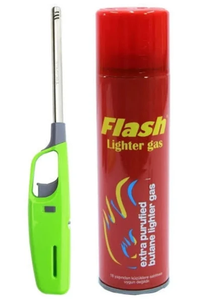 Uzun Ocak Mutfak Çakmağı Renkli ve Çakmak Gazı Doldurulabilir Kaliteli Çakmak Doldurulur - Resim 2