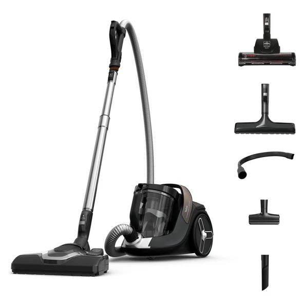 Tefal TW7C89EA X-Trem Cyclonic Effitech 2,5 Litre 500 Watt Toz Torbasız Elektrikli Süpürge Siyah&Bronz - Resim 8