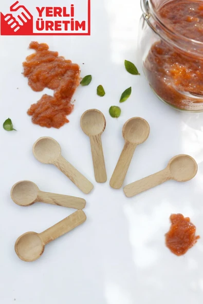 Bambu Ölçek Baharat Kaşığı Dekoratif Ahşap El Yapımı - Resim 4