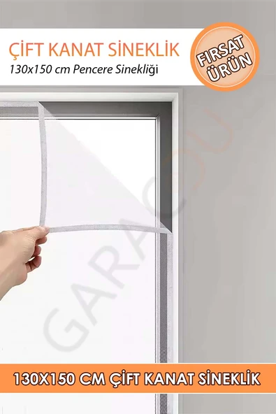 150x130 Cm Dayanıklı Cırt Bantlı Pencere Sinek Önleyici Kovucu Sineklik Perdesi ürün görseli