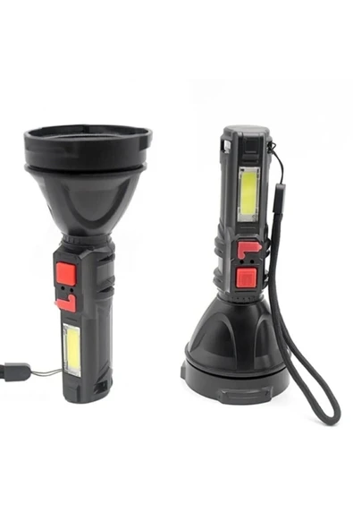 Uzun Ömürlü Enerji Tasarruflu Güçlü Performans El Feneri Kaliteli fener GS-830 Şarjlı El Feneri - Resim 3