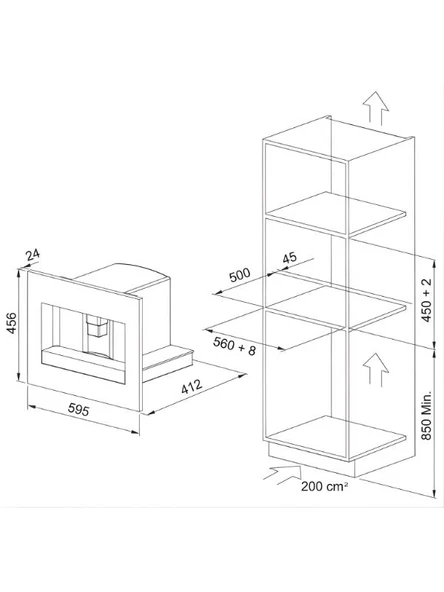 Franke FMY 45 cm BK Nero Ankastre Kahve Makinesi - Resim 6