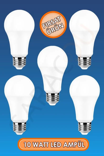Tasarruflu Led Ampül 10 Watt Beyaz Işık Ampul 5 Adet ürün görseli