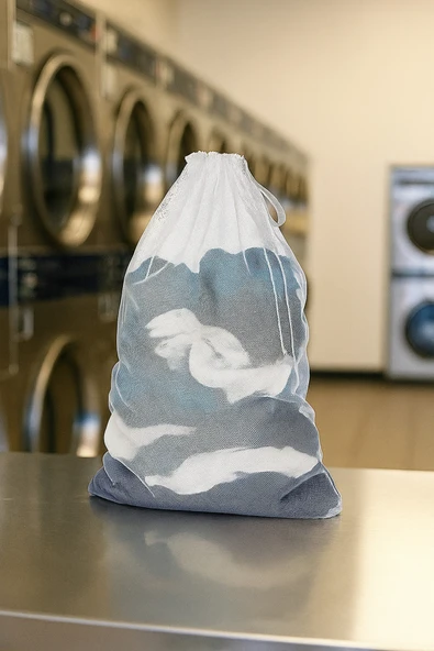 50x60 Kirli Temiz Çorap Iç Çamaşırı Yıkama Filesi Isim Yazılabilir 1 Adet ürün görseli