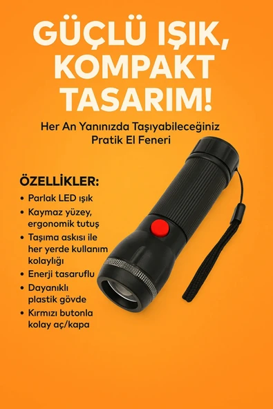 Ledli Ve Zoomlu 2 Km Menzilli Alüminyum El Feneri ürün görseli