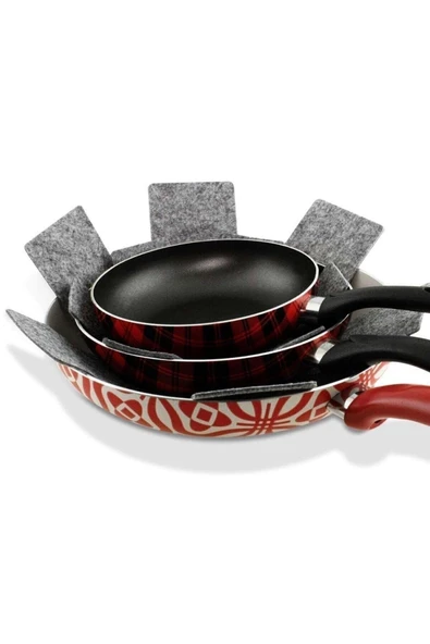 Tava Tencere ve Borcam Koruyucu Çizdirmez Keçe 3'lü Set 30x30 cm - Resim 4