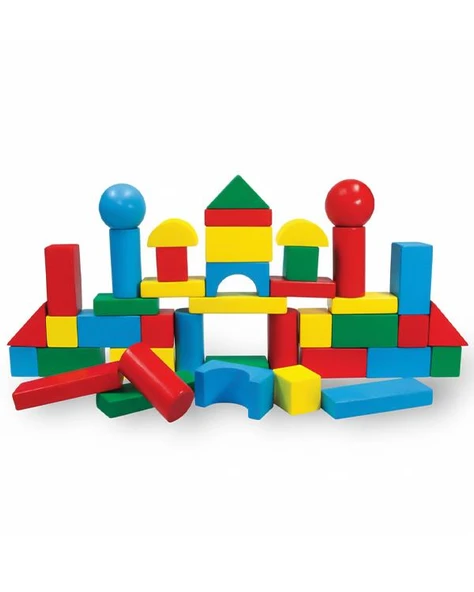 Woodoy Kovalı Ahşap Büyük Renkli Bloklar 60 Parça KR 015 - Resim 2