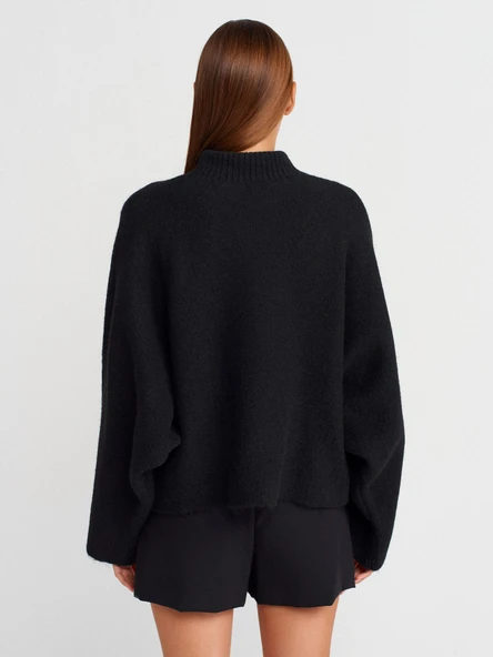 10817 DİLVİN YUMUŞAK DOKULU YARASA KOL TRİKO KAZAK - Resim 3